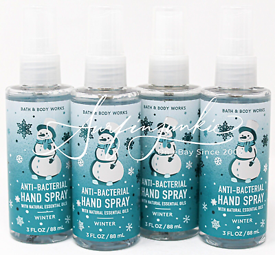 #ad Bath amp; Body Works Winter Mini Spray Mist Hand Sanitizer 4pc Lot 3 oz Exp 8 2024 $27.99