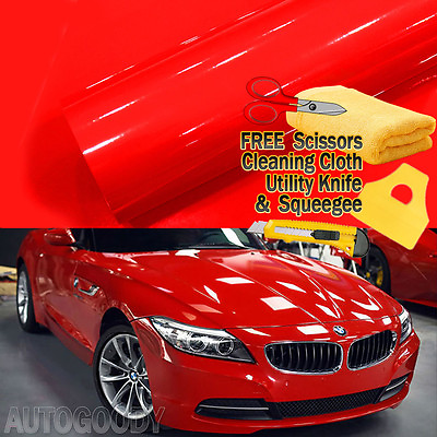 High Gloss Glossy Vinyl Film Wrap Sticker Decal DIY Bubble Free Air Release $108.88