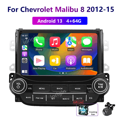 #ad Wireless Carplay For Chevrolet Malibu 2012 2015 Android13 4 64G Car Stereo Radio $182.60