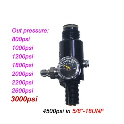 #ad Paintball PCP HPA 4500psi Compressed Air Tank Regulator Valve Output Pressure $38.90