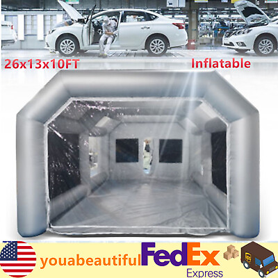 #ad Inflatable Spray Tent Car Paint Filtration System 26x13x10FT Paint Booth $559.55
