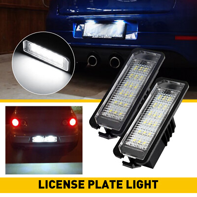 #ad 2pcs AUXITO Plate LED License Light Tag Lamp 6000K For Volkswagen Passat Porsche $13.99