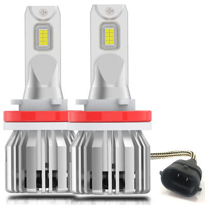 #ad H11 9005 LED Headlight Low Beam Bulbs High Beam Bulb Lamp Cool White 50W 6000K $34.99