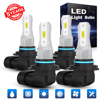 #ad 4x 9005 9006 LED Headlight Bulbs Kit High Low Beam 80W 4000LM 6000K Bright US $32.99
