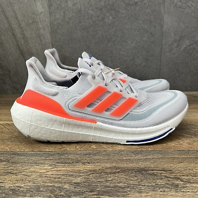 #ad Adidas Ultraboost Light Size 12 Mens Light Grey Solar Red Running Shoes HQ8596 $74.95