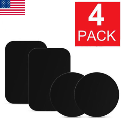 #ad 4 Pack Metal Plates Sticker Replace For Magnetic Car Mount Magnet Phone Holder $2.58