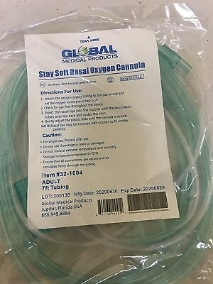 Global Medical Products 7FT Adult Sta Soft Nasal Oxygen Cannulas 10 PACK $15.59