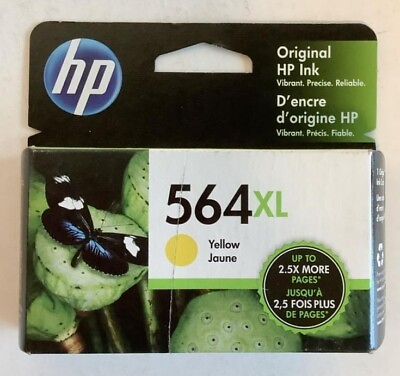 #ad NEW HP 564XL YELLOW High Yield Ink Cartridge CB325WN#140 printer ink $11.35