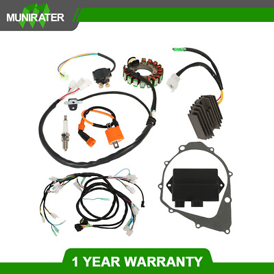 #ad #ad For Yamaha Warrior 350 YFM350X Magneto Stator Ignition Coil Wire Harness CDI Kit $86.17