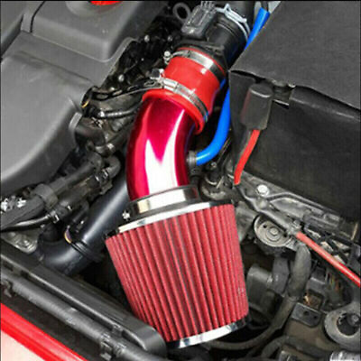 #ad Red Car Cold Air Intake Filter Induction Kit Pipe Power Flow Hose System amp; 76mm $36.99