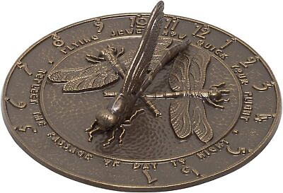 #ad Dragonfly SundialTimeless Indoor Outdoor Decor KeepsakeFrench Bronze $46.16