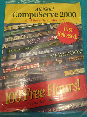 #ad CompuServe 2000 Promotional Advertising CD Disc 1999 Computer Internet software $4.74