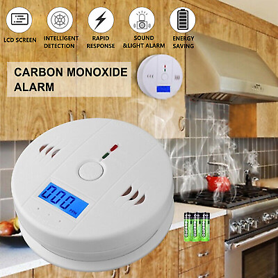 LCD Smoke Alarm CO Carbon Monoxide Detector Sound and Light Sensor House $9.49