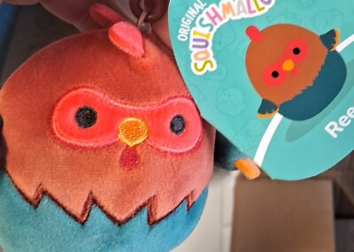 #ad Squishmallows Reed the Rooster 3.5” Soft Plush Clip On New w Tags $4.49