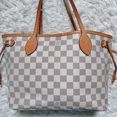 #ad Auth LOUIS VUITTON Damier Azur Neverfull PM Tote Handbag Double Handles fromJ $665.00