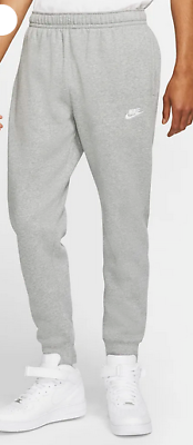 #ad New Mens Nike Gym Athletic Club Jogger Feece Pants Sweatpants Black White 2022 $34.99