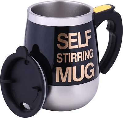 #ad 450ML Electric Self Stirring Coffee Mug Stainless Steel Thermal Insulated $18.90