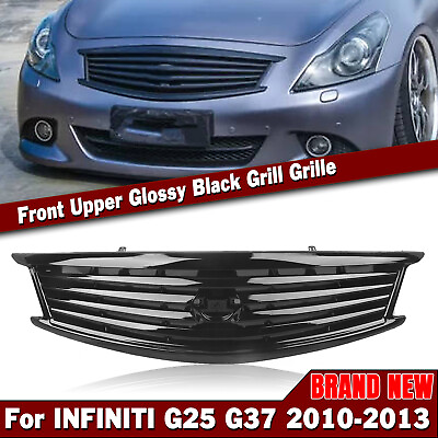 #ad Black Front Bumper Upper Grille Mesh For Infiniti G37 G25 2010 2013 Q40 Sedan $51.51