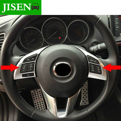 #ad For Mazda CX 5 CX5 2013 2016 Matte Steering Wheel Panel Badge Insert Cover Trim $12.57