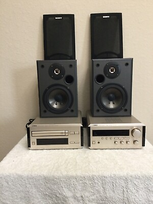 #ad Yamaha RX E100 and CDX E100 Stereo System With 2 Sony SS MB105 100w Speakers. $169.99