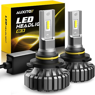 #ad AUXITO 9005 HB3 LED Headlight Bulbs Kit High Beam 20000LM Super Bright White EOA $28.49