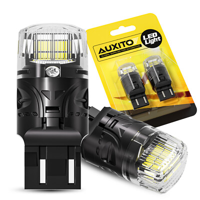 #ad 2X White 7443 7440 W21W LED Reverse Turn Signal Blinker Parking Light Bulbs LN $12.34