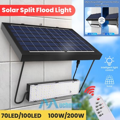 #ad Commercial 990000LM Solar Street Light Outdoor LED Split Flood Light Auto Sensor $41.99