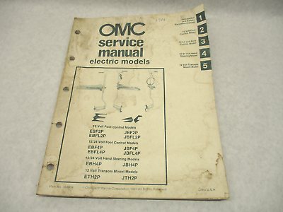 #ad 394609 OMC Johnson Evinrude Electric Troller Outboard Service Manual 1984 $19.95