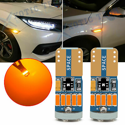 #ad CANbus Error Free LED 194 168 Side Marker Light Bulb Bright Amber Sidemarker fit $9.99