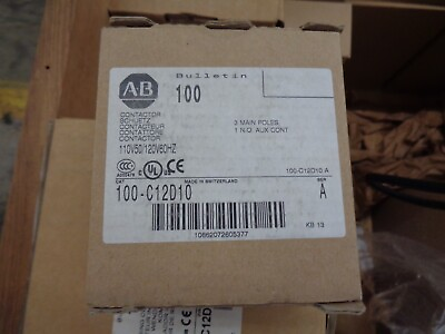 #ad Allen Bradley 100 C12D10 IEC CONTACTOR 12AMP 120VA 1PC New Sealed In Box $60.49