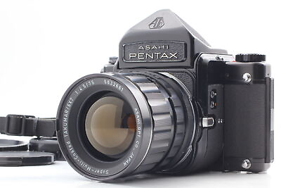 #ad 【Near Mint】 Pentax 6x7 67 Film Camera Eye Level SMC T 75mm f 4.5 Lens From Japan $559.99
