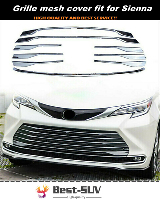 #ad Chrome Front Center Mesh Grille Grill Cover Trim Fit for Sienna 2021 2022 $169.00