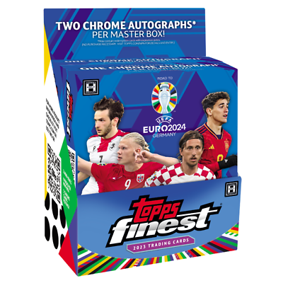#ad 2023 24 Topps Finest Road to EURO 2024 Sealed Hobby Box 2 Autos $185.00