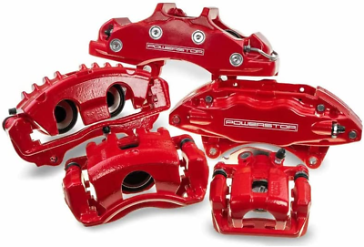 #ad Front S1379 Pair of High Temp Red Powder Coated Calipers $178.99