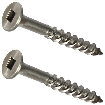 #ad #8 x 1quot; Deck Screws Stainless Steel Square Drive Wood Composite Qty 100 $17.23