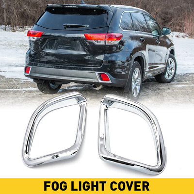 #ad For Toyota Highlander 2014 2019 Chrome Rear Fog Lamp Light Cover Trim Garnish US $16.99