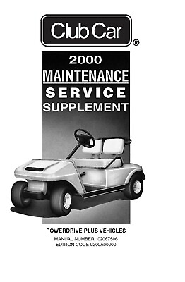 #ad 2000 Gas Golf Cart Workshop Manual Fits Club Car DS 4 Manuals Total 500 Pages $100.00