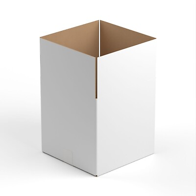 #ad 50 pcs White Shipping box corrugated 14x14x14 Cardboard boxes Shipping Packing $169.99