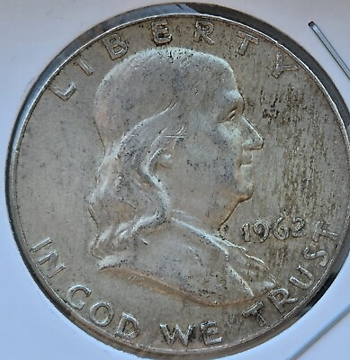 #ad 1962 D Silver Franklin Half Dollar $14.99