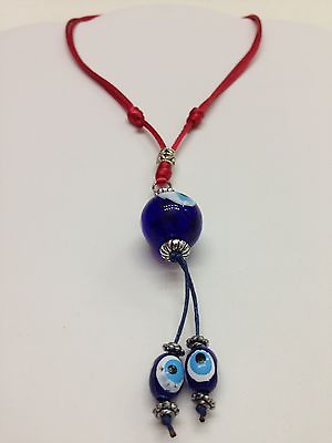 #ad Necklace with Turkish eye for evil eye and bad vibes adjustable red cord $13.00