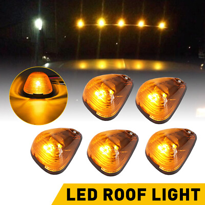 #ad 5PCS Yellow Amber Clearance Len LED Cab Roof Marker Running Light For Ford F250 $23.99