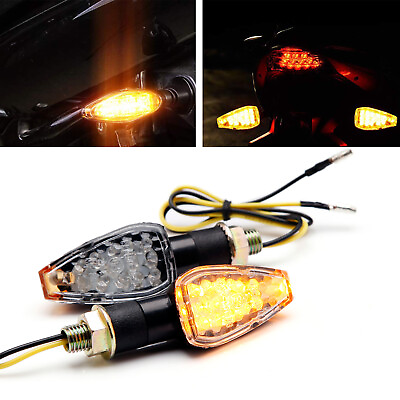 #ad 12V LED Motorcycle Turn Signals Lights Blinker Indicator For Honda CBR Yamaha MT $11.06