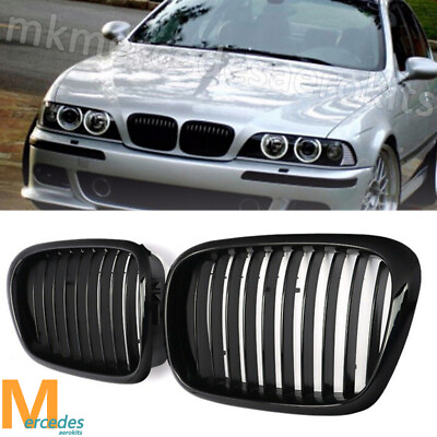 #ad For 99 03 BMW 5 Series E39 528i 525i 540i Grill Front Kidney Grille Glossy Black $29.12