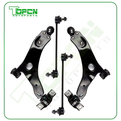 #ad 4Pcs Front Lower Control Arm with Ball Joints Sway Bar For 2004 2010 Ford Focus $66.40
