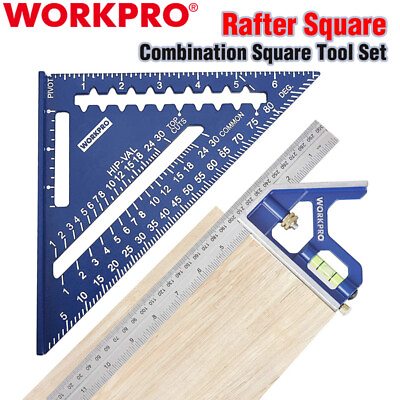 #ad WORKPRO Rafter Square Combination Square Tool Set Rafter Square Layout Tool NEW $24.99