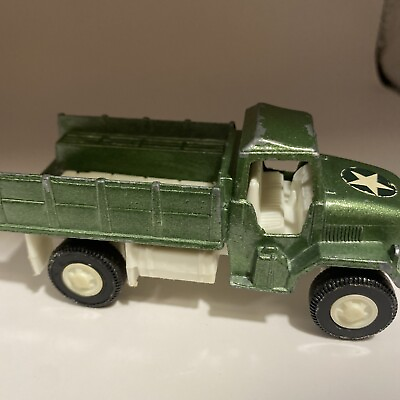 #ad Tootsietoy Deuce amp; 1 2 Truck Green Military Toy Made in USA $7.83