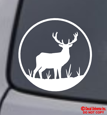 #ad DEER Vinyl Decal Sticker Car Window Wall Bumper Hunting Whitetail Elk Animal $3.69