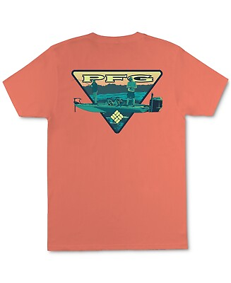 #ad #ad Columbia Men#x27;s Top Garris Short Sleeve T Shirt Bright Peach Medium $10.00