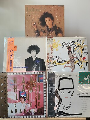 #ad MEIKO NAKAHARA Lot Of 5 Vinyl CITY POP JAPAN ISSUE LP W INSERT $90.00
