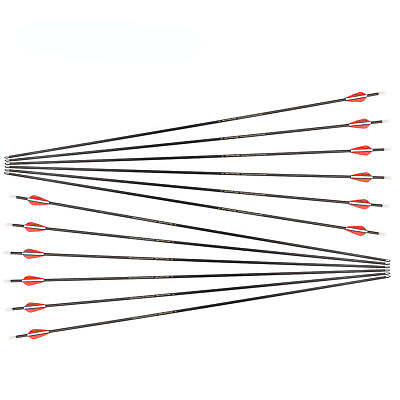 12pcs New Pure Carbon Arrow ID 4.2mm Spine 250 1800 Archery Recurve Bow Shooting $53.42